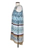 Muse 100% Polyester Print Blue Casual Dress Size 2 - photo 5