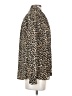J.Crew Factory Store 100% Polyester Animal Print Brown Long Sleeve Blouse Size XS - photo 4