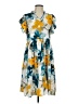 Unbranded Print Teal Blue Casual Dress Size S (estimated) - photo 1