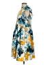 Unbranded Print Teal Blue Casual Dress Size S (estimated) - photo 5