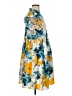 Unbranded Print Teal Blue Casual Dress Size S (estimated) - photo 4