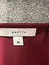 maette 100% Polyester Burgundy 3/4 Sleeve Blouse Size M - photo 7