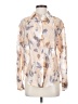 Martha Stewart Floral Tan Long Sleeve Blouse Size XS - photo 1