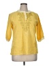 Unbranded Yellow 3/4 Sleeve Blouse Size XL (estimated) - photo 1