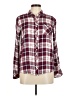 Thread & Supply 100% Rayon Plaid Burgundy Long Sleeve Button-Down Shirt Size M - photo 1