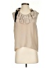 Floreat 100% Silk Tan Sleeveless Silk Top Size 0 - photo 1