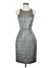 Milly Metallic Gray Cocktail Dress Size 2 - photo 1