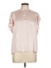 Elie Tahari 100% Polyester Pink Short Sleeve Blouse Size L - photo 1