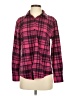 Riders by Lee 100% Polyester Plaid Pink Long Sleeve Blouse Size S - photo 1