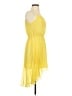 Bebe Solid Yellow Cocktail Dress Size XS - photo 4