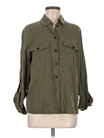 Topshop 3/4 Sleeve Button-Down Shirt (view 1)