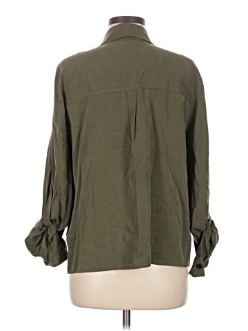 Topshop 3/4 Sleeve Button-Down Shirt (view 2)