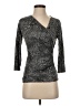 Max Mara 100% Viscose Gray 3/4 Sleeve Top Size S - photo 1