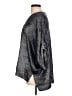Umgee 100% Polyester Metallic Gray 3/4 Sleeve Blouse Size L - photo 5
