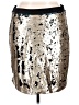 DKNY 100% Nylon Metallic Silver Casual Skirt Size XL - photo 1