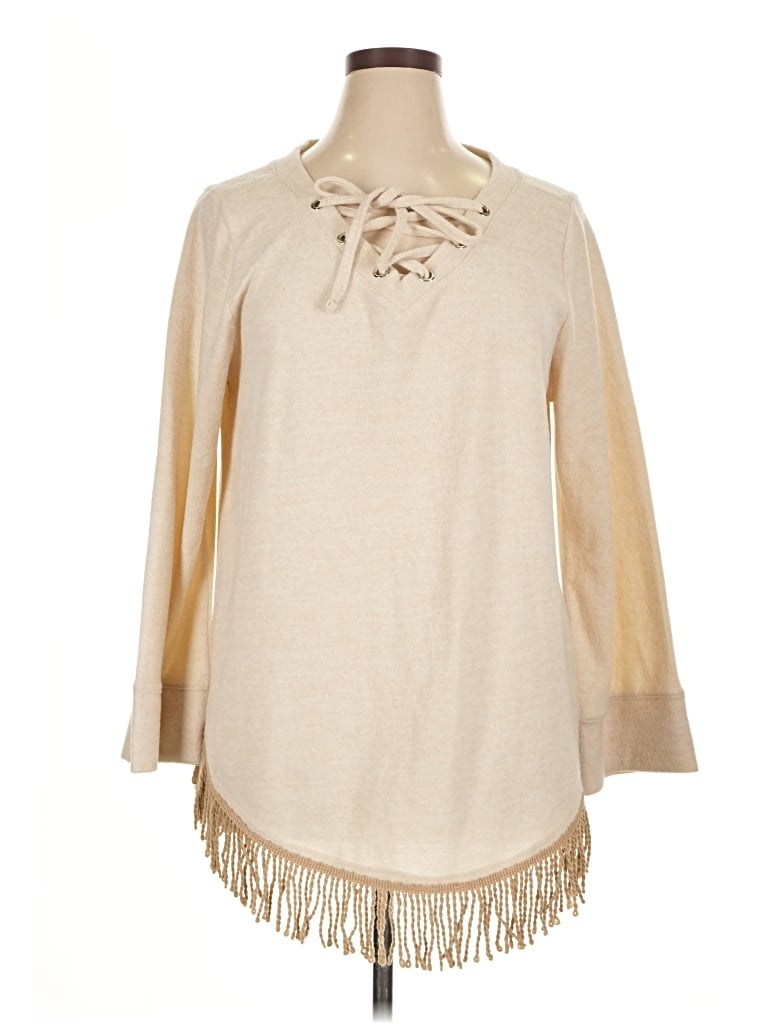 Pre-owned New York Laundry Poncho In Brown