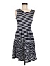 Max Studio Stripes Blue Casual Dress Size M - photo 1