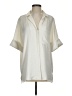 Open Edit 100% Polyester Ivory Short Sleeve Blouse Size XS - photo 1