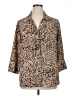 Covington 100% Polyester Animal Print Brown 3/4 Sleeve Blouse Size 16/18W - photo 1