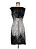 SD Collection Graphic Silver Cocktail Dress Size 6 - photo 1
