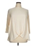 Left Coast by Dolan 100% Polyester Ivory 3/4 Sleeve Top Size 1X - photo 1