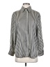 MNG Stripes Silver Long Sleeve Blouse Size 2 - photo 1