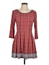 Max Studio Argyle Red Casual Dress Size L - photo 1