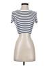 Zara Stripes Ivory Short Sleeve Turtleneck Size S - photo 1
