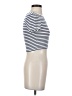 Zara Stripes Ivory Short Sleeve Turtleneck Size S - photo 4