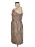 J.Crew 100% Silk Metallic Tan Cocktail Dress Size 6 (petite) - photo 5