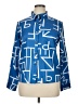 Unbranded 100% Polyester Print Blue Long Sleeve Blouse Size XL - photo 1