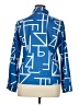Unbranded 100% Polyester Print Blue Long Sleeve Blouse Size XL - photo 2