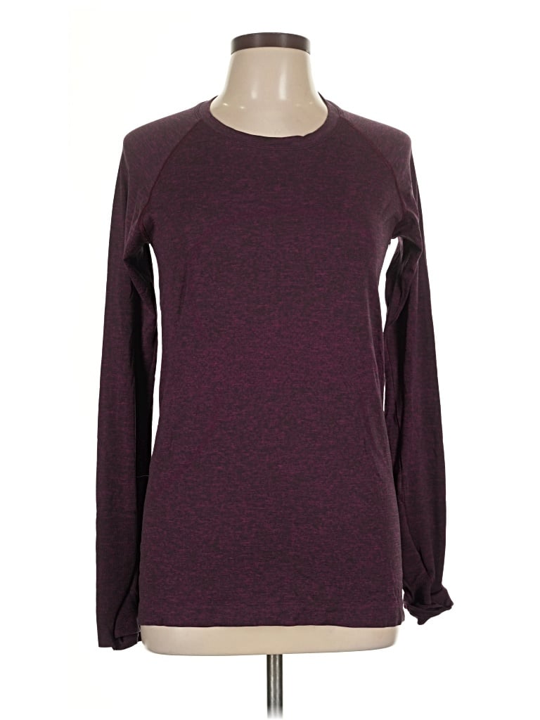 Pre-owned Lululemon Athletica Long Sleeve T-shirt In Purple