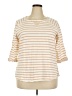 White Stag 100% Cotton Ivory 3/4 Sleeve Top Size XXL - photo 1