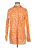 Solid & Striped 100% Cotton Animal Print Orange Long Sleeve Blouse Size XS - photo 1