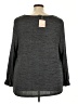 BLOOMCHIC Gray Long Sleeve Blouse Size 26 - photo 2