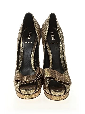 Fendi Leather platform bow Heels (view 2)