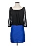 B. Smart 100% Polyester Color Block Blue Cocktail Dress Size 5 - 6 - photo 1
