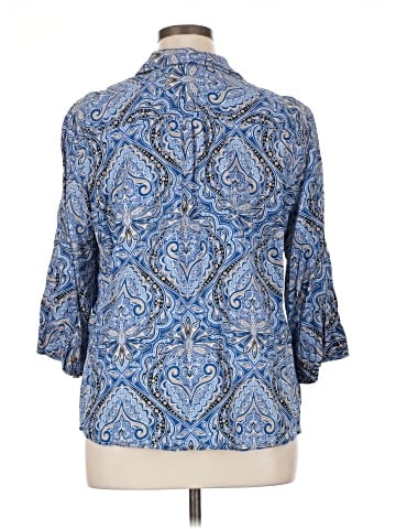 Karen Scott 3/4 Sleeve Button-Down Shirt (view 2)