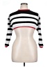 Shein 100% Polyester Stripes Silver Turtleneck Sweater Size XL - photo 1