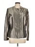 Kasper 100% Polyester Metallic Silver Jacket Size L (estimated) - photo 1