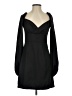 PrettyLittleThing 100% Polyester Solid Black Cocktail Dress Size 4 - photo 1