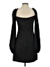 PrettyLittleThing 100% Polyester Solid Black Cocktail Dress Size 4 - photo 2