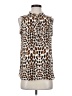 Worthington Animal Print Brown Sleeveless Blouse Size S - photo 1
