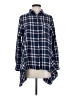 Annabelle Plaid Blue Long Sleeve Button-Down Shirt Size S - photo 1