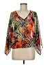 Sydney Gregory 100% Polyester Orange 3/4 Sleeve Blouse Size M - photo 1