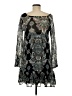 Xhilaration 100% Polyester Paisley Black Cocktail Dress Size M - photo 2