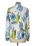 Worthington 100% Polyester Print White Long Sleeve Blouse Size L - photo 2