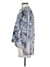 Olivia Grey 100% Polyester Paisley Blue Long Sleeve Blouse Size M - photo 5