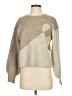 Flat White Color Block Tan Pullover Sweater Size S - photo 1
